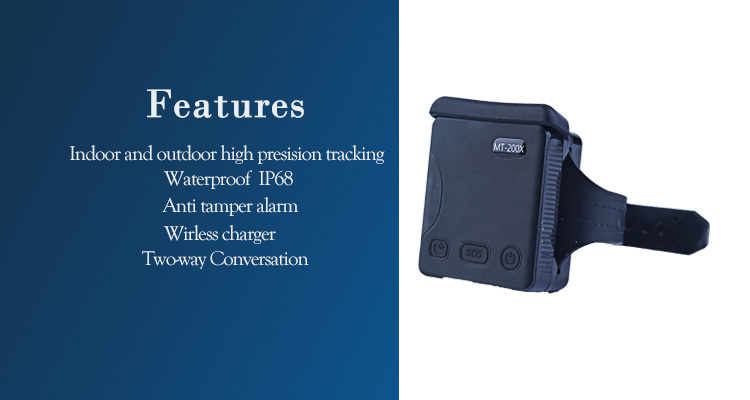 MT-200x最佳产品4G WCDMA GPS跟踪器为囚犯，囚犯假释，手铐防水GPS实时谷歌轨道